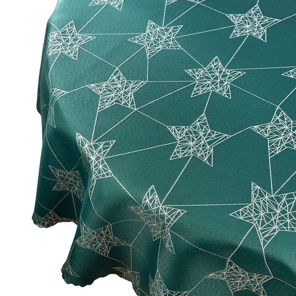 Megfordítható foltálló terítő karácsonyi zöld hó 1 kör