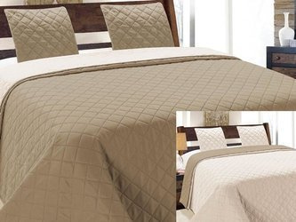 Kétoldalas ágytakaró Vigo II Cappuccino Ecru 10- Párnahuzat Nélkül 220x240