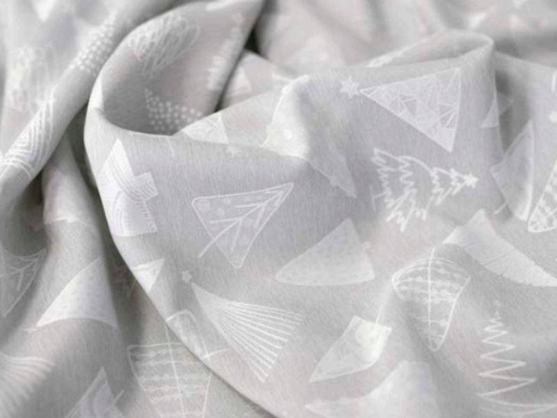 Karácsonyi Asztalterítő Szürke karácsonyfák