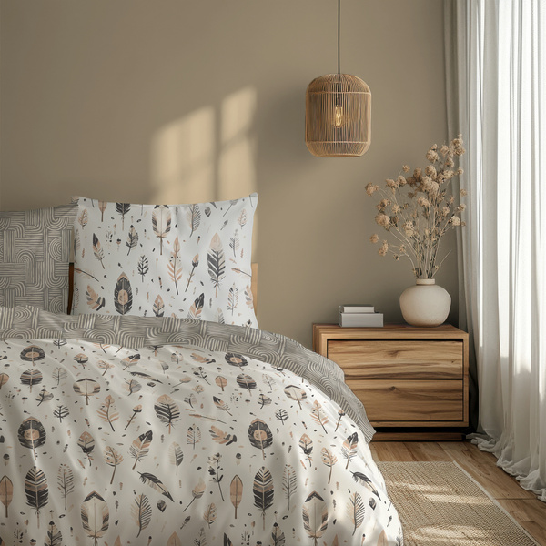 Pamut szatén ágyneműgarnitúra 220x200+ 2x70x80 Boho 007