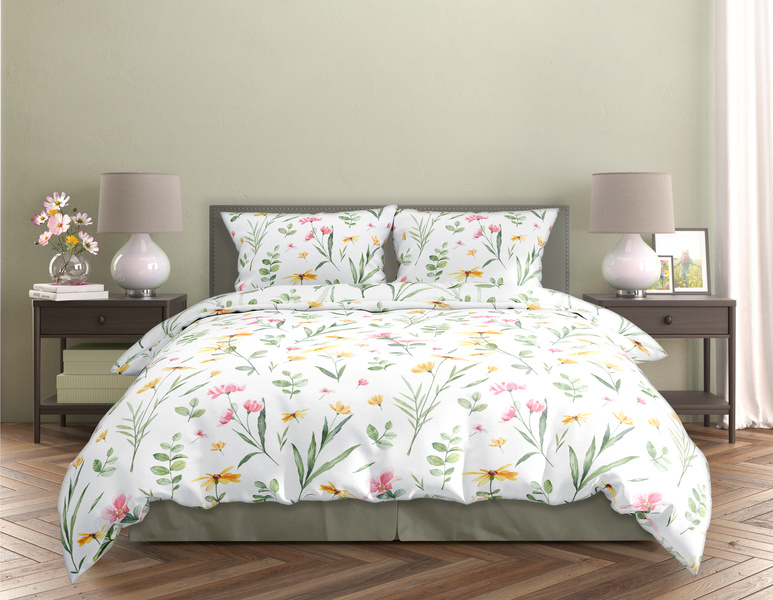 Pamut szatén ágyneműgarnitúra 140x200+70x90 Milagro Verde 002