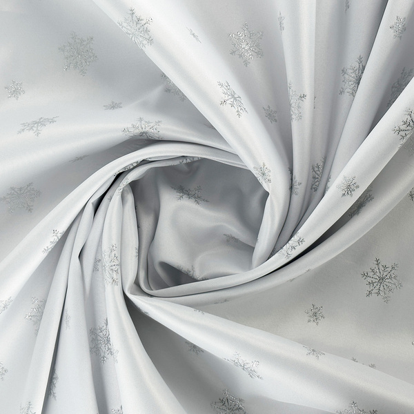 Dwustronne Bieżniki i Serwety Plamoodporne Śnieg Srebrny 1