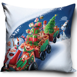 Dekoratív karácsonyi párnahuzatok karácsonyi Mikulás szánon PNL237005 40x40 cm