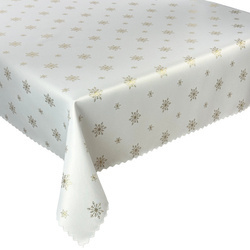 Dwustronny Obrus Plamoodporny Śnieg Złoty I
