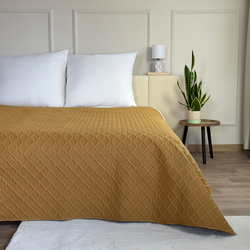 Parla 3D kétoldalas ágytakaró kék barna 220x240 párnahuzat nélkül