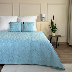 Kétoldalas Parla 3D ágytakaró Kék Világoskék 220x240+2x40x40 cm