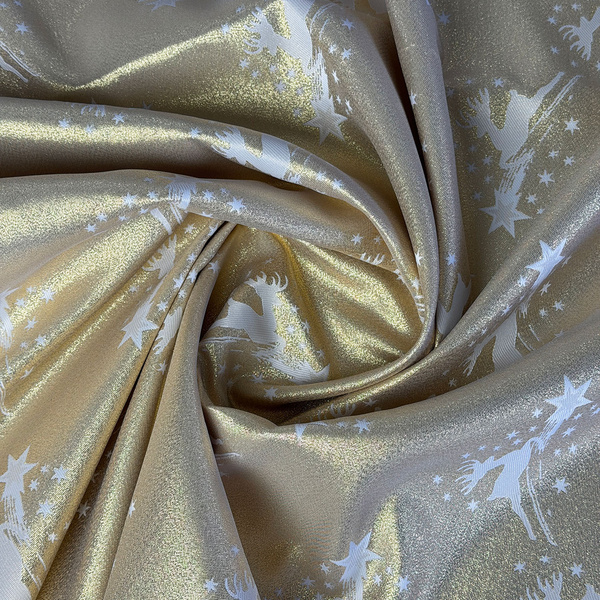 Dwustronny Obrus Plamoodporny Śnieg Złoty I