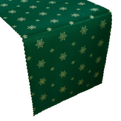 Kétoldalas asztali futók és foltálló terítők Zöld hó 1