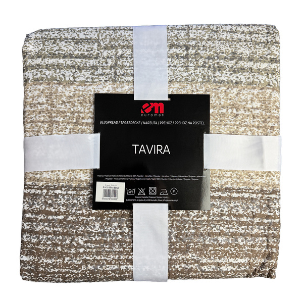 Kétoldalas ágytakaró TAVIRA J-035 Brian Beige 180x220+2x40x40