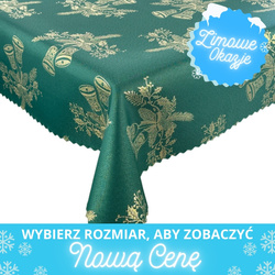 Kétoldalas foltálló terítő karácsonyi zöld hó 1