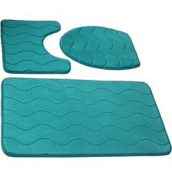 Fürdőszobaszőnyegek Sumba Smaragd Zöld 23 - Háromrészes