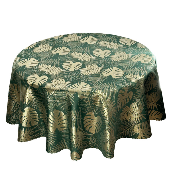 Karácsonyi Asztalterítő Arany Monstera Golden Z-2771 Kerek