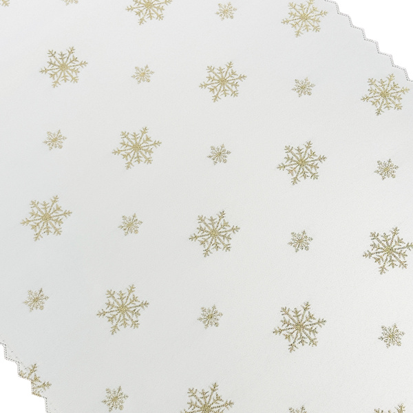Dwustronne Bieżniki i Serwety Plamoodporne Śnieg Złoty I