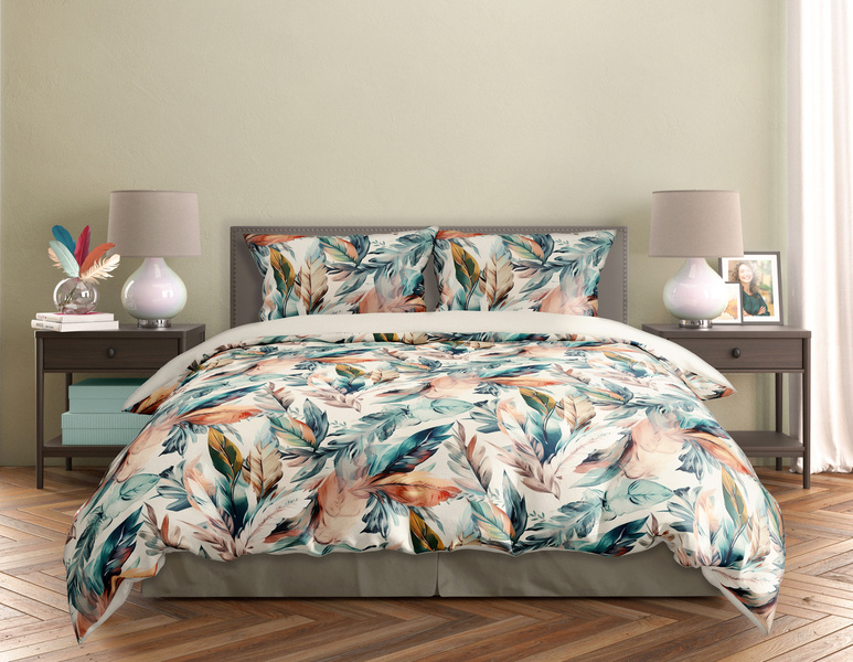 Pamut szatén ágyneműgarnitúra 220x200+ 2x70x80 Milagro Verde 005