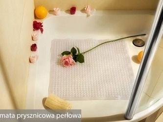 Csúszásmentes szőnyeg Ramsi fürdőhöz Fehér 53x53 cm