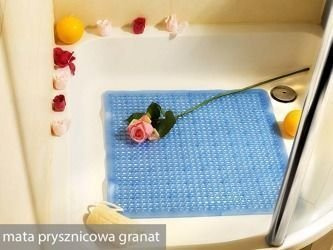 Csúszásmentes szőnyeg fürdőhöz Kék Ramsi 53x53 cm