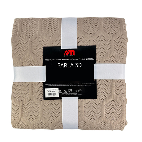  Kétoldalas Parla 3D ágytakaró bézs színben 180x220 párnahuzat nélkül
