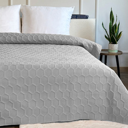 Parla 3D kétoldalas ágytakaró világosszürke színben 180x220 párnahuzat nélkül