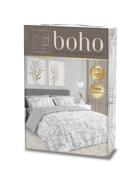 Pamut szatén ágyneműgarnitúra 160x200+ 2x70x80 Boho 009