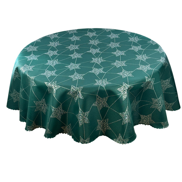 Megfordítható foltálló terítő karácsonyi zöld hó 1 kör