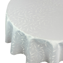 Foltálló Abroszok 154 Fehér Levelek Kerek