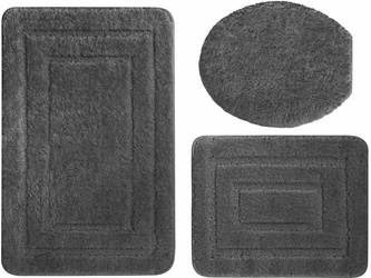 Fürdőszobaszőnyegek Alor Sötét Szürke - 3 db