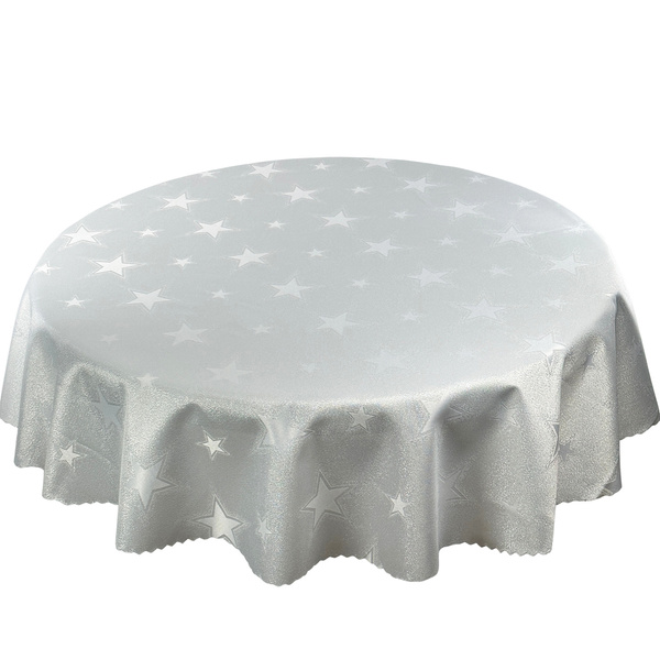 Karácsonyi Asztalterítő Ezüst Kerek