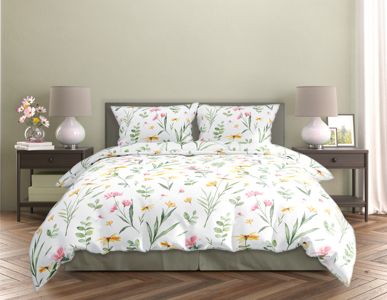 Pamut szatén ágyneműgarnitúra 160x200+ 2x70x80 Milagro Verde 002