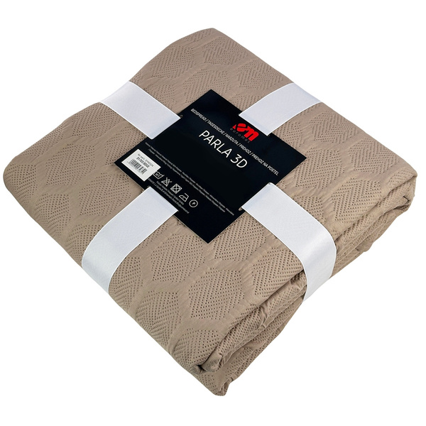 Kétoldalas Parla 3D ágytakaró bézs színben 180x220