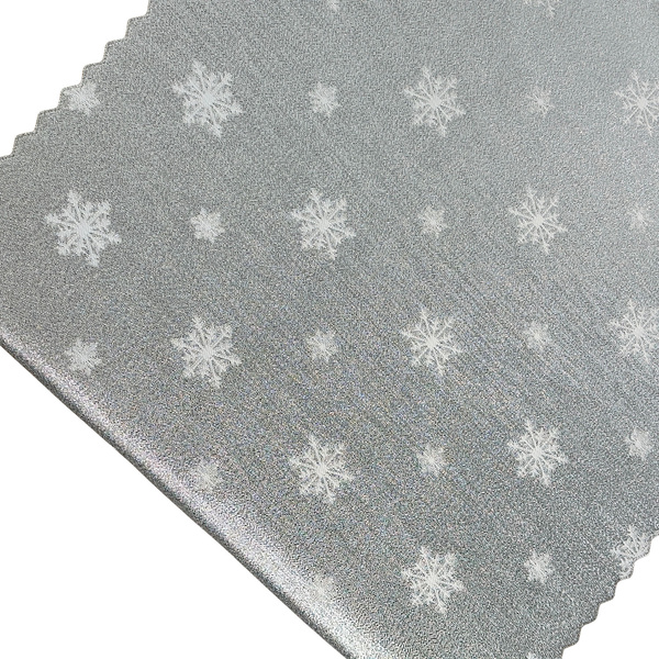 Dwustronne Bieżniki i Serwety Plamoodporne Śnieg Srebrny 1
