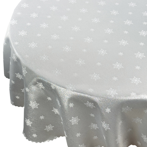 Karácsonyi Asztalterítő Ezüst Kerek