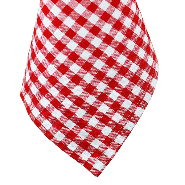 Kockás Viaszos Vászon Piros 02