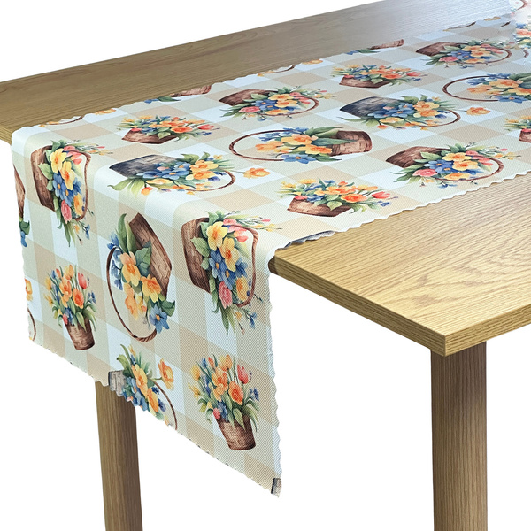 Asztalterítők és futók Foltálló Tavaszi Kosár