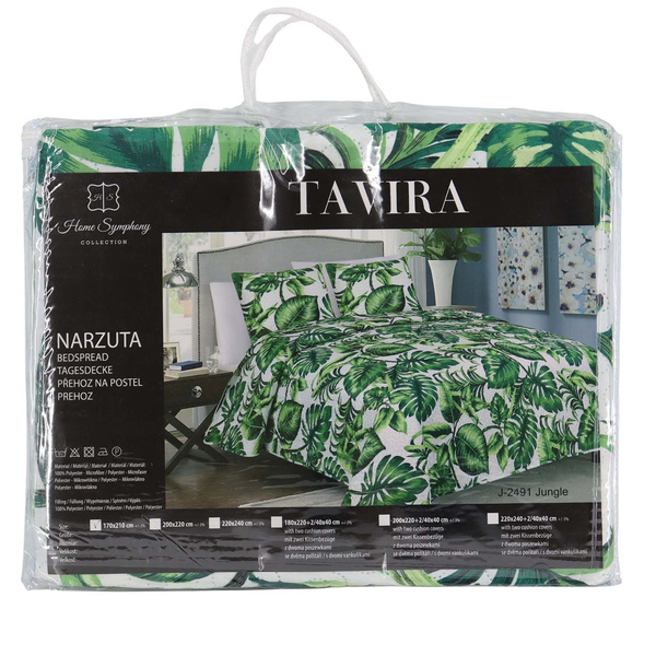 Kétoldalas ágytakaró TAVIRA J-2491 Jungle 220x240+2x40x40