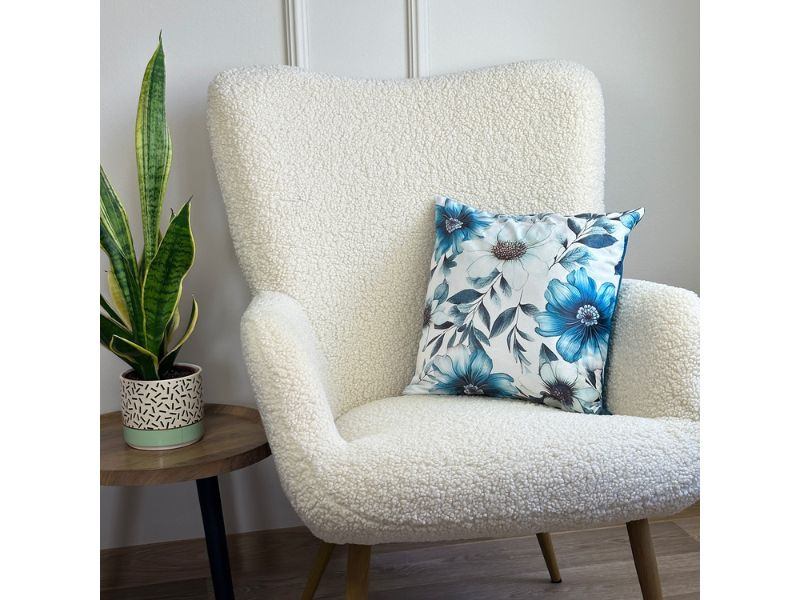 Díszpárnahuzat Kék Virágok F24A275 40x40 cm