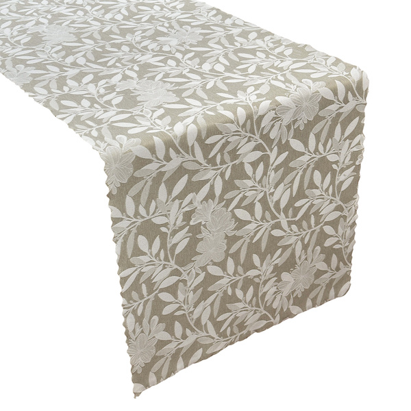 Foltálló Vágott Futófelület Z-3441 Bézs Virág Levelek