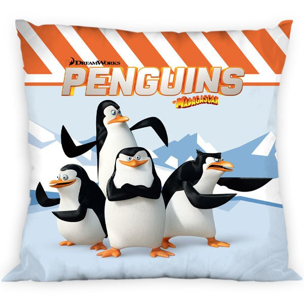 Párna Penguin of Madagascar 01 40x40 cm Szett