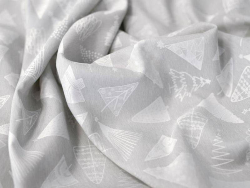 Karácsonyi Asztalterítő Szürke karácsonyfák