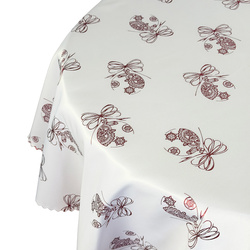 Karácsonyi Asztalterítő Bordo Ornament Kerek