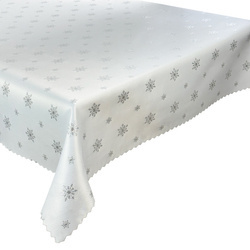 Dwustronny Obrus Plamoodporny Śnieg Srebrny 1