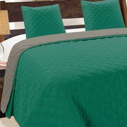 Kétoldalas ágytakaró Vigo II Emerald Graphit 013 220x240+2x40x40
