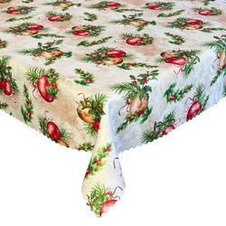 Dwustronny Obrus Plamoodporny Śnieg Złoty I