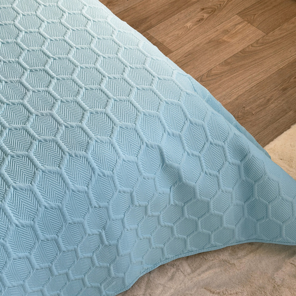 Parla 3D kétoldalas ágytakaró kék színben 180x220 párnahuzat nélkül