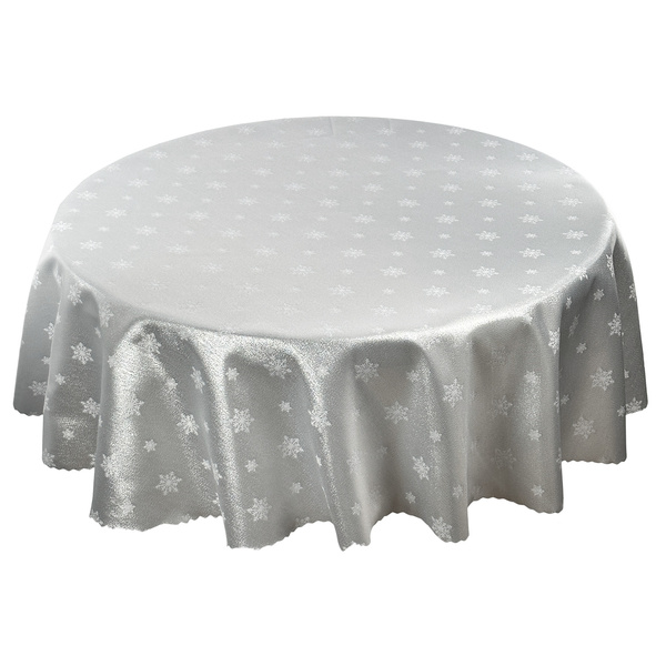 Karácsonyi Asztalterítő Ezüst Kerek