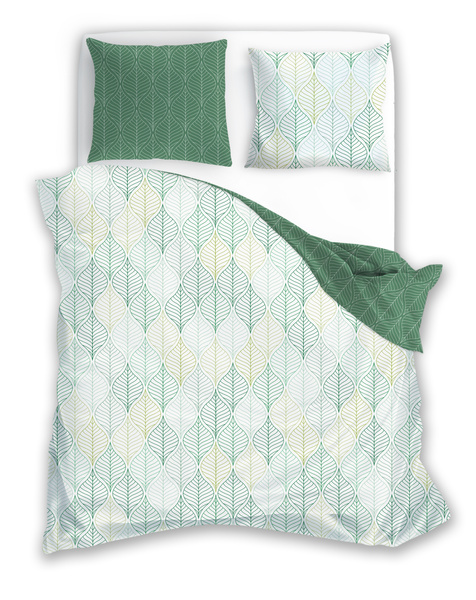 Pamut szatén ágyneműgarnitúra 140x200+70x90 Milagro Verde 014