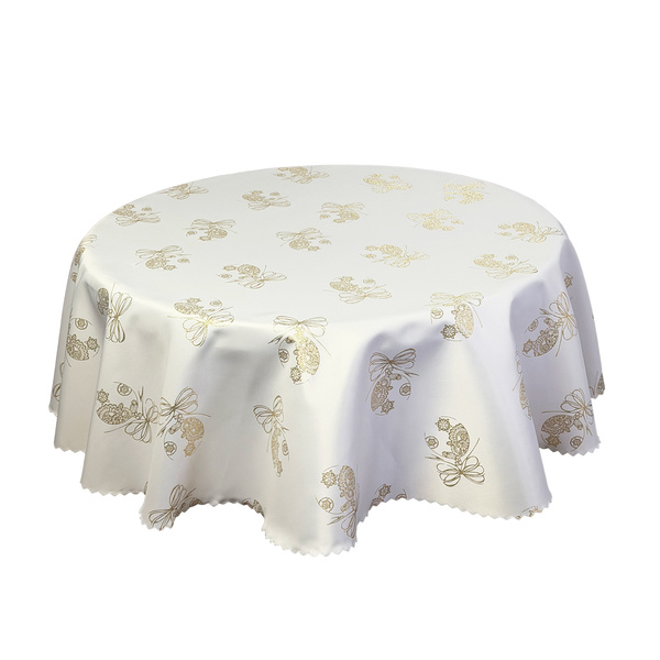 Karácsonyi Asztalterítő Arany Kerek