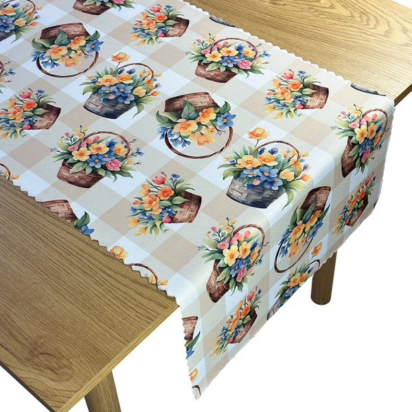 Asztalterítők és futók Foltálló Tavaszi Kosár