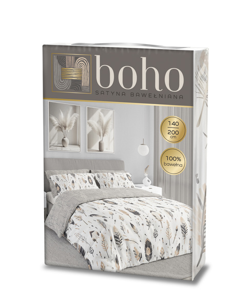 Pamut szatén ágyneműgarnitúra 160x200+ 2x70x80 Boho 006