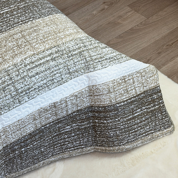 Kétoldalas ágytakaró TAVIRA J-035 Brian Beige 180x220+2x40x40