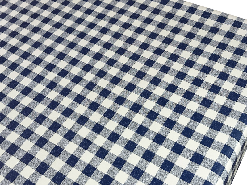 Viaszosvászon Terítő Tekercsben és asztalterítők Olajszövet terítő, sötétkék kockás Fantastik 107-2